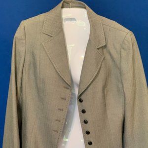 TAHARI GREY BLAZER FEMININE DETAILS Sz 8